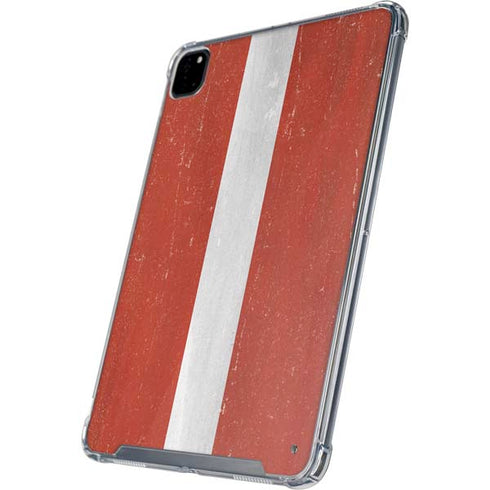 Latvia Flag Distressed iPad Pro 12.9in (2020) Clear Case